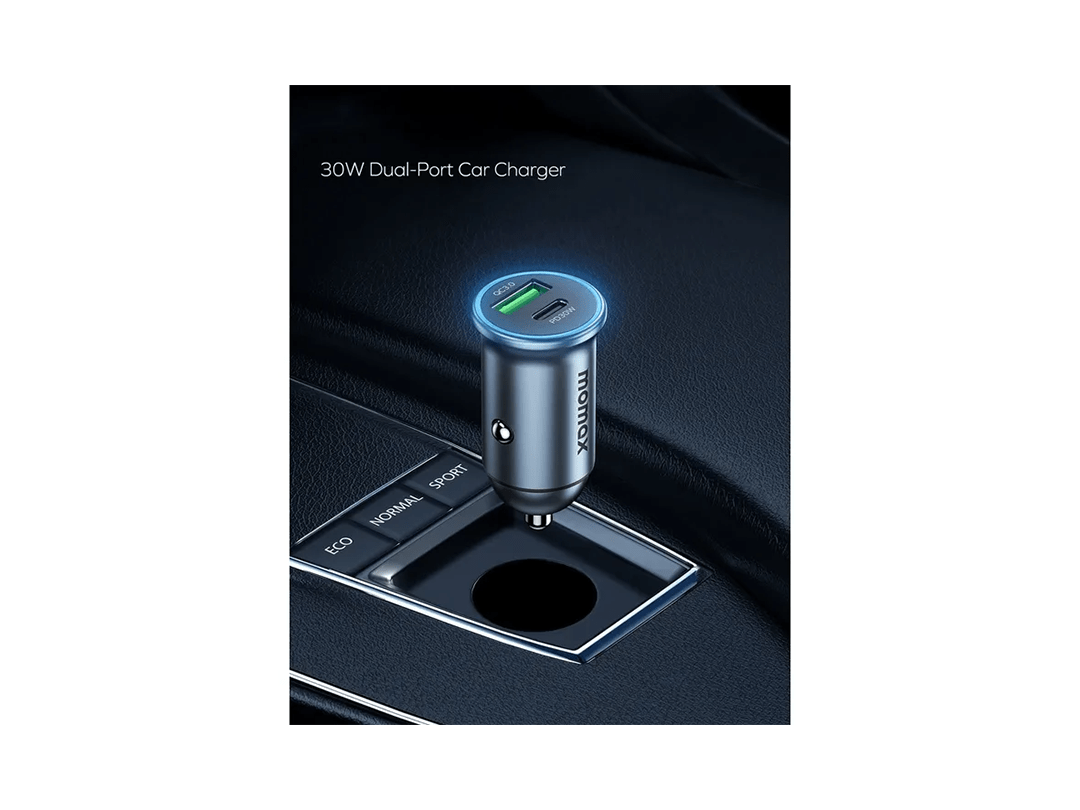 Momax Move 30W Dual Port Car Charger in Qatar Momax Move 30W Dual Port Car Charger in Qatar